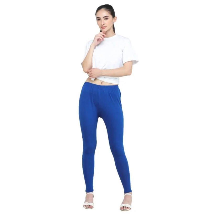 Solid High Ankle Cotton Leggings