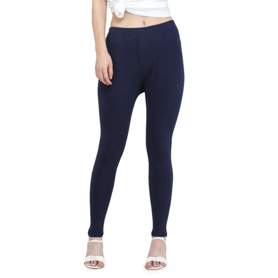 Solid High Ankle Cotton Leggings