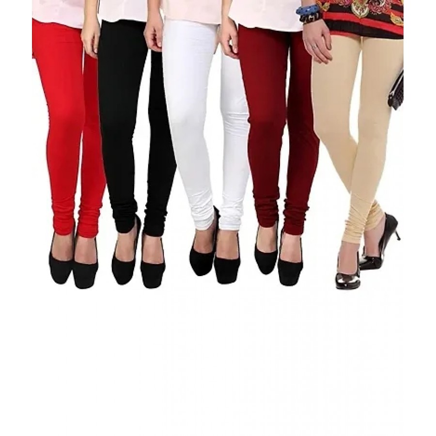 Stylish Cotton Leggings Pack Of 5