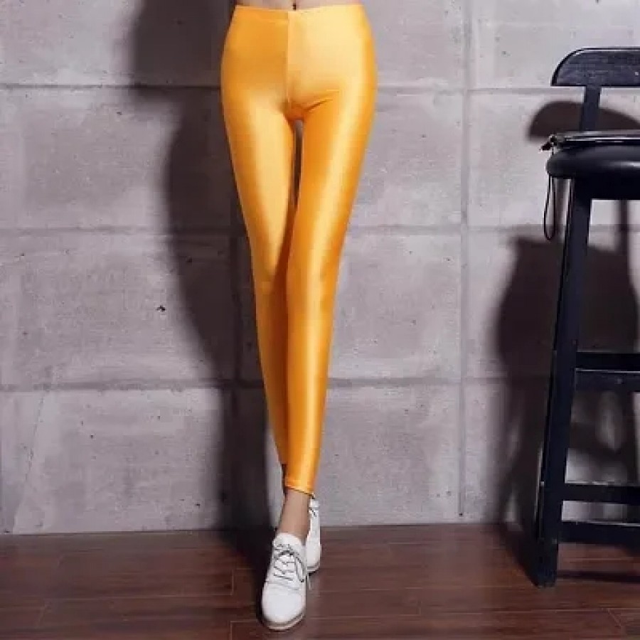 Stylish Cotton Spandex Solid Legging