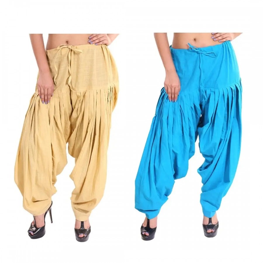 WOMEN COTTON SEMI PATIALA (pack of -2)