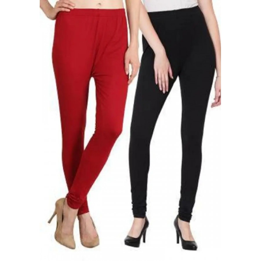 Women Cotton Solid Leggings