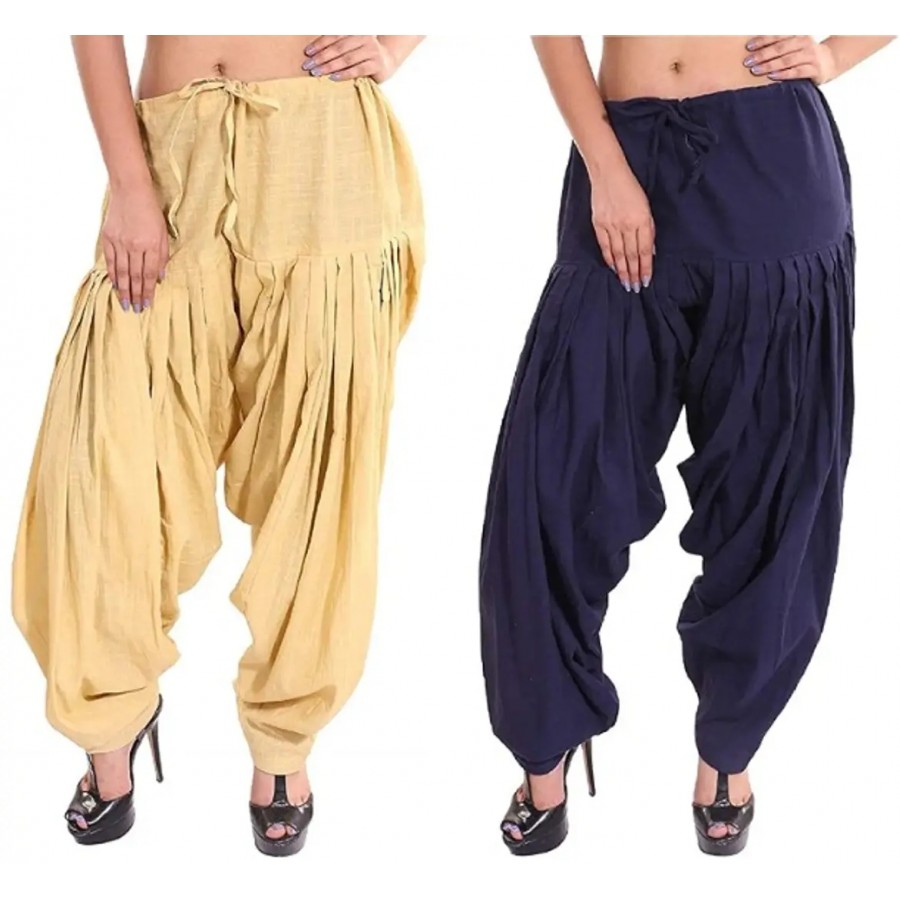 Womenrsquo;s Cotton Plain Semi Patiala Salwar Pants