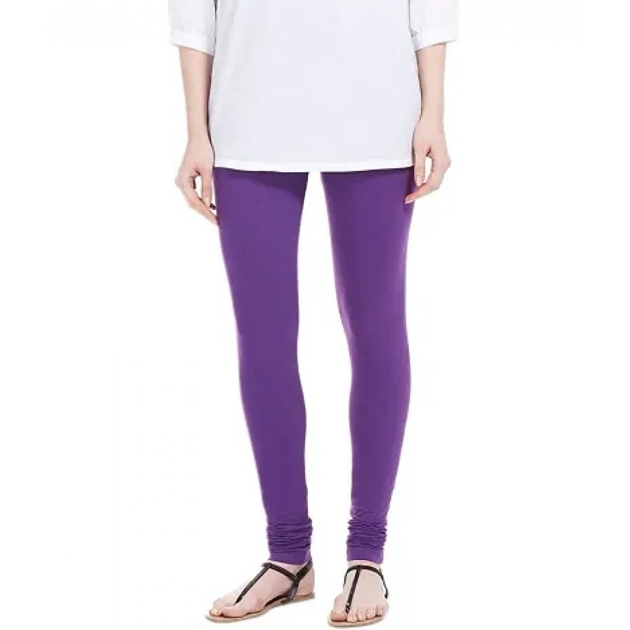 Women's Beautiful Purple Solid Chudidar Legging