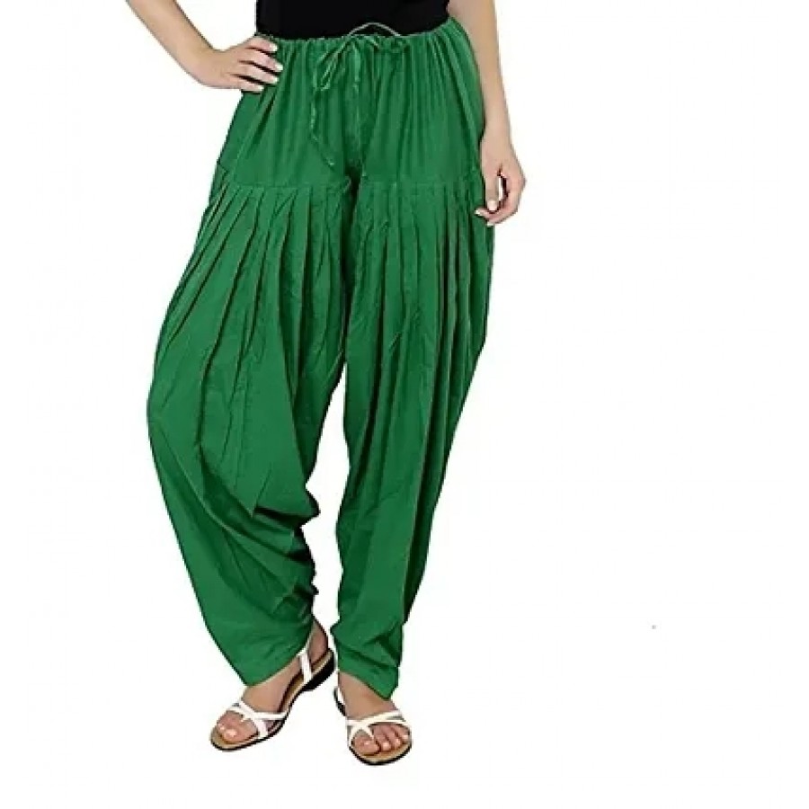 Women's Cotton Solid Patiyala Salwar