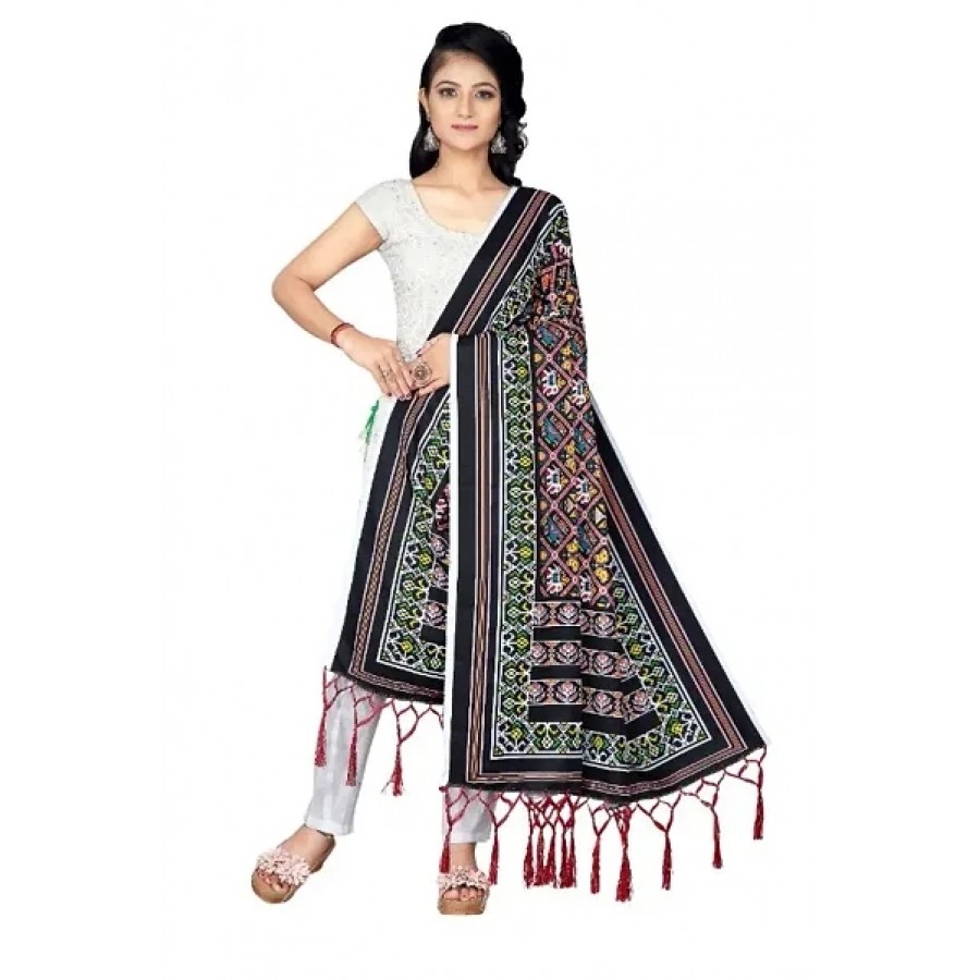 Designer Rayon with Hand Made Tassels Dupatta  for Women