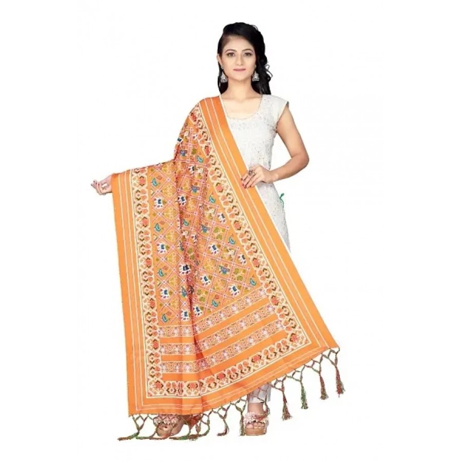 Designer Rayon with Hand Made Tassels Dupatta  for Women