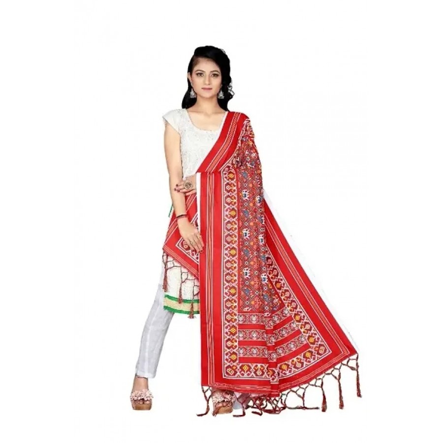 Designer Rayon with Hand Made Tassels Dupatta  for Women