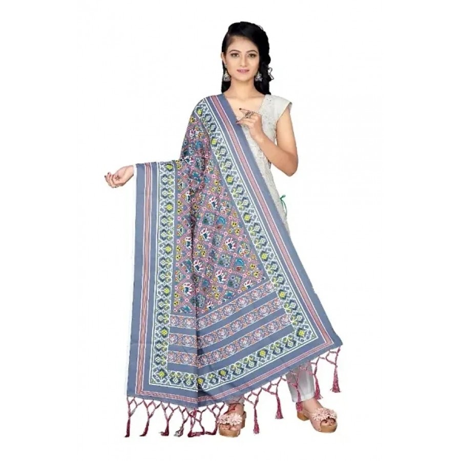 Designer Rayon with Hand Made Tassels Dupatta  for Women