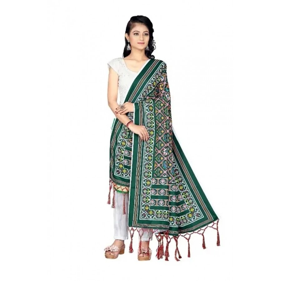 Designer Rayon with Hand Made Tassels Dupatta  for Women