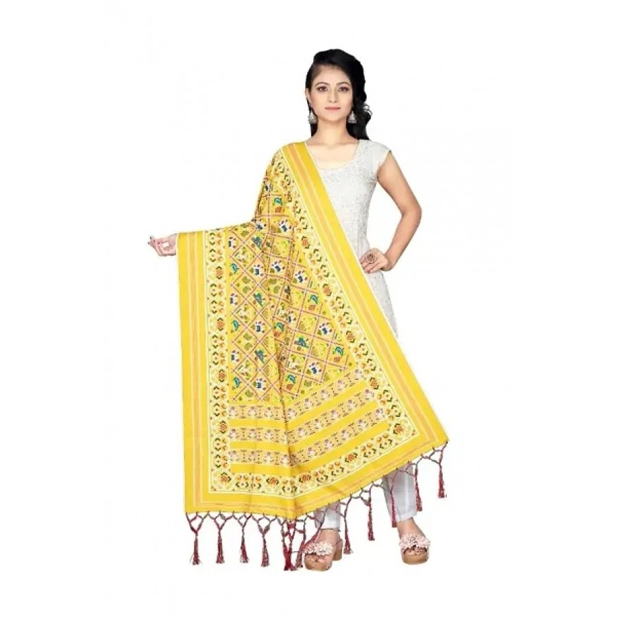 Designer Rayon with Hand Made Tassels Dupatta  for Women