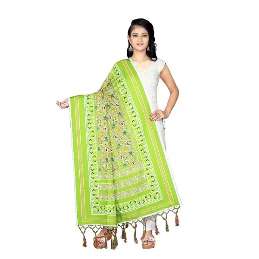 Designer Rayon with Hand Made Tassels Dupatta  for Women