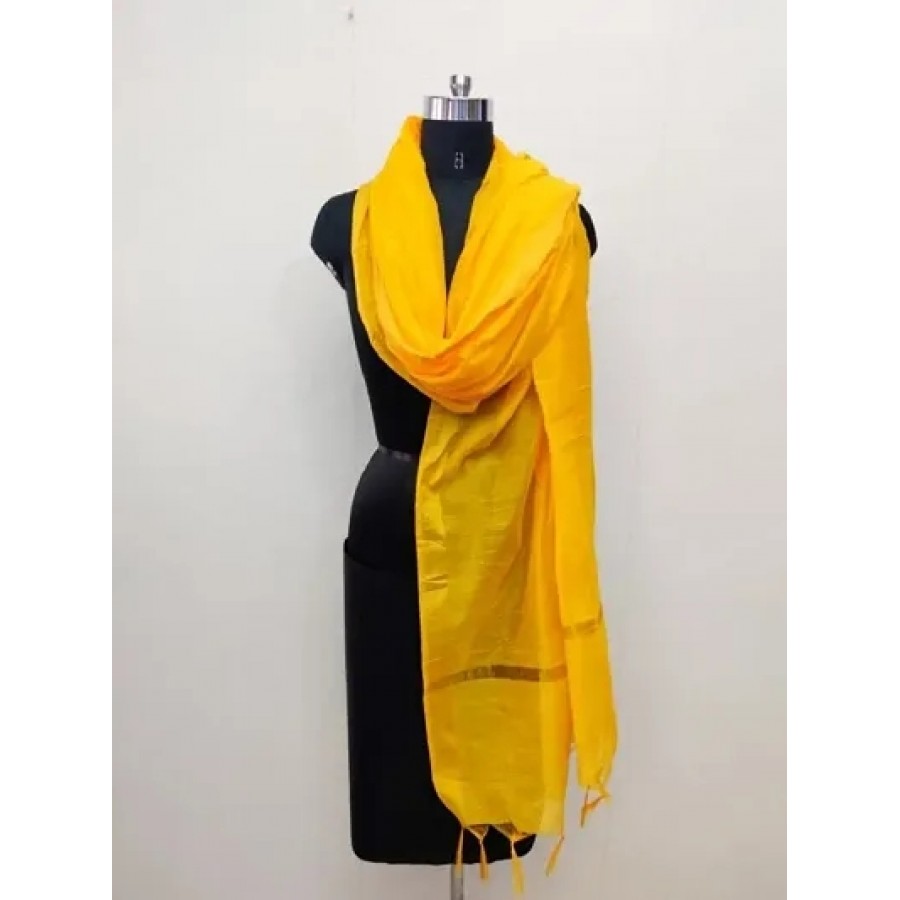 Elegant Designer Chanderi Cotton Dupatta for Women and Girls