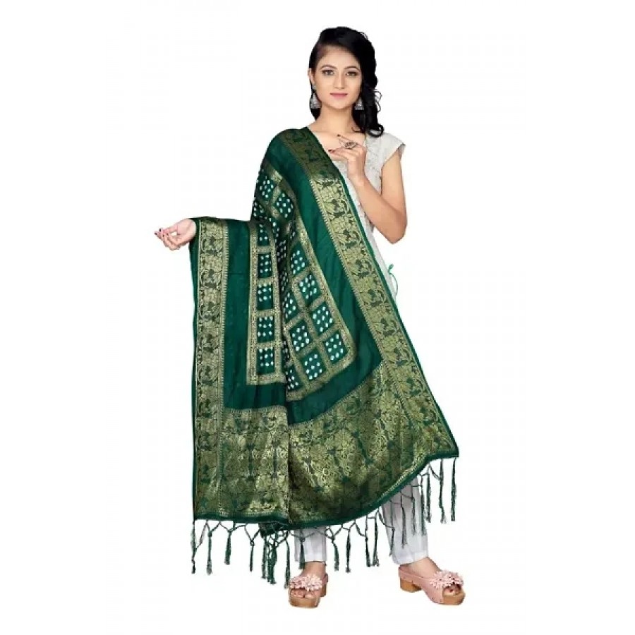 Latest Attractive Art Silk Bandhani Dupatta