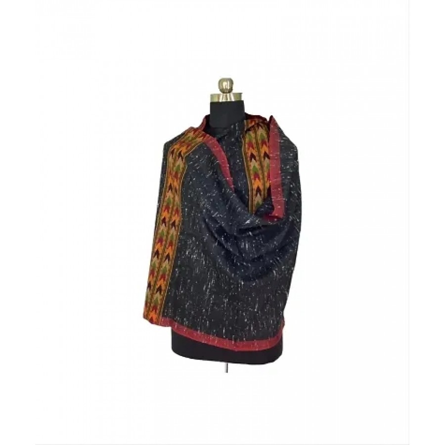 Stylish Woolen Black Tassel Work Dupatta