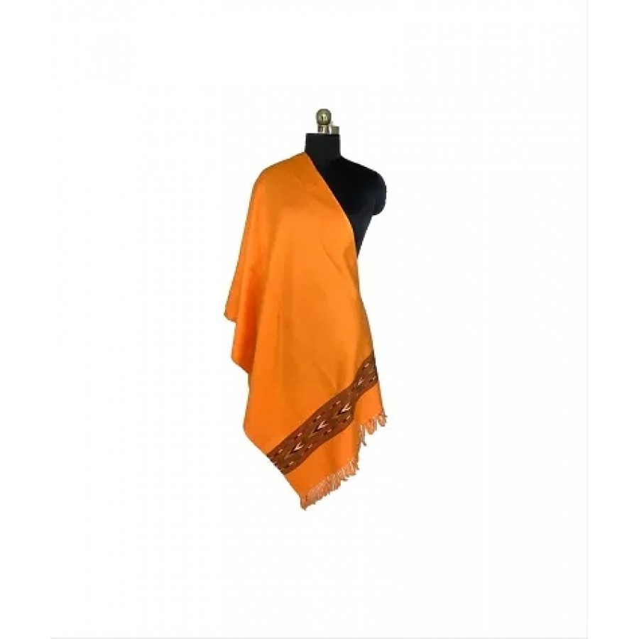 Stylish Woolen Orange Tassel Work Dupatta