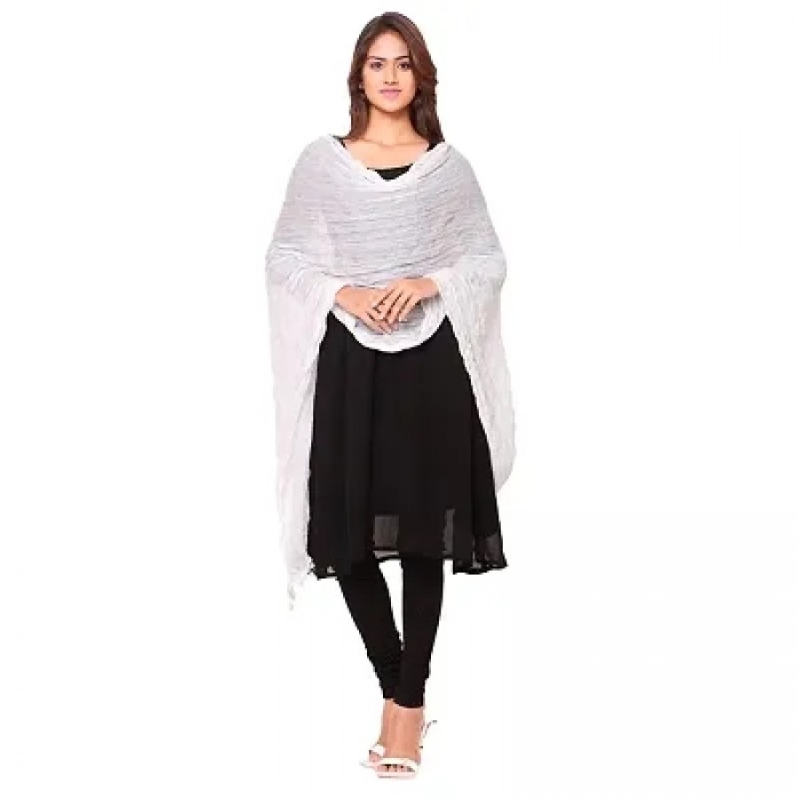 Women Cotton Solid Dupatta