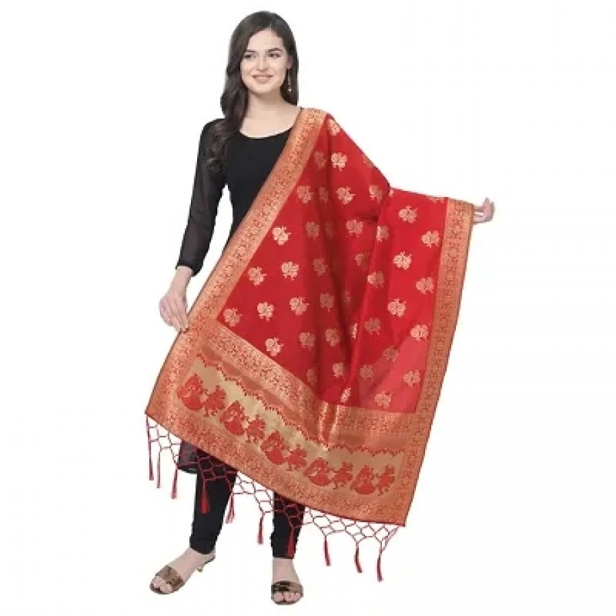 jacquard Woven Gold Women Dupatta