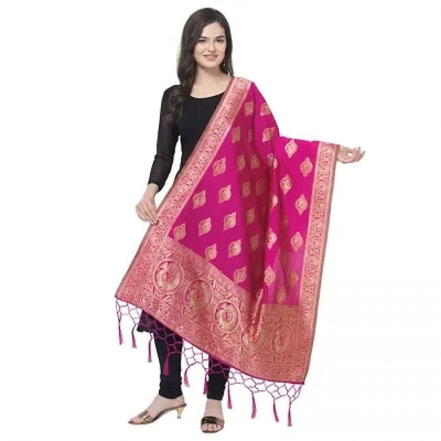 jacquard Woven Gold Women Dupatta