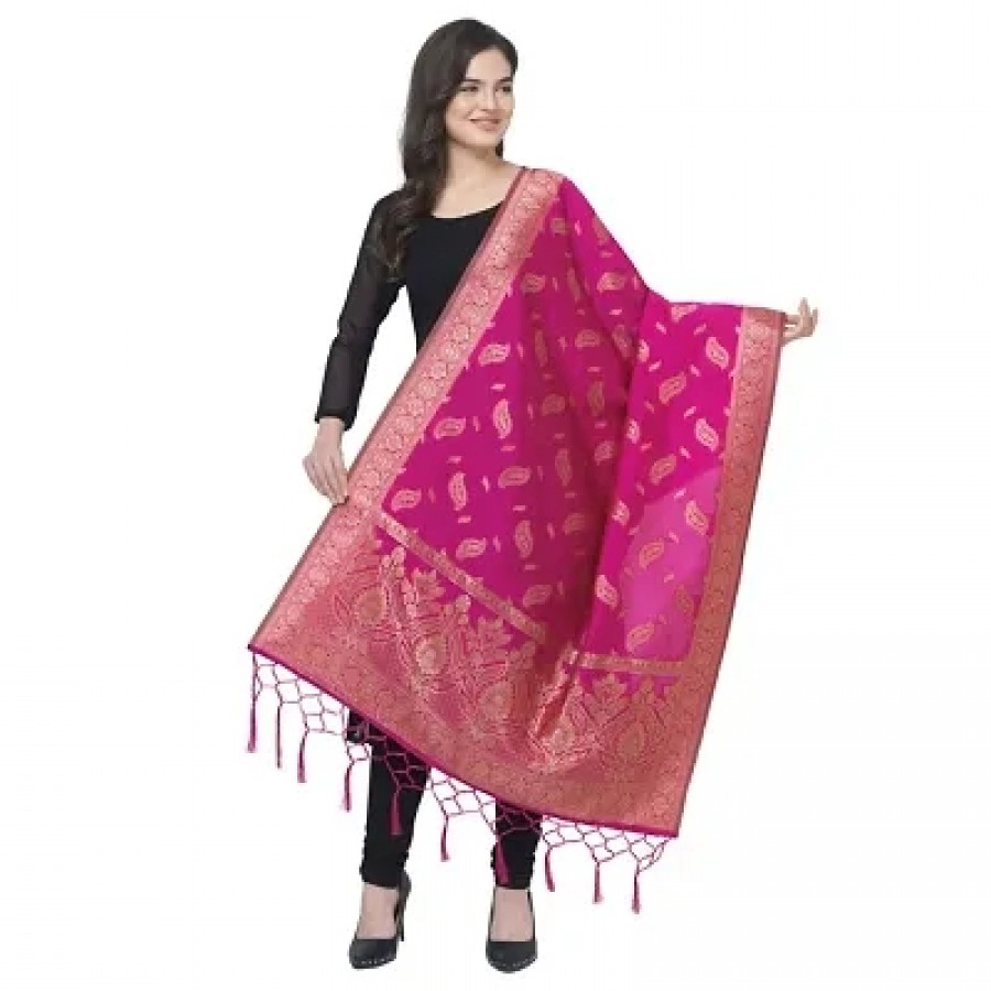 jacquard Woven Gold Women Dupatta