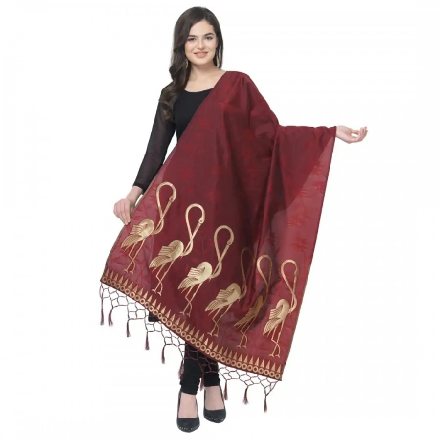 jacquard Woven Gold Women Dupatta