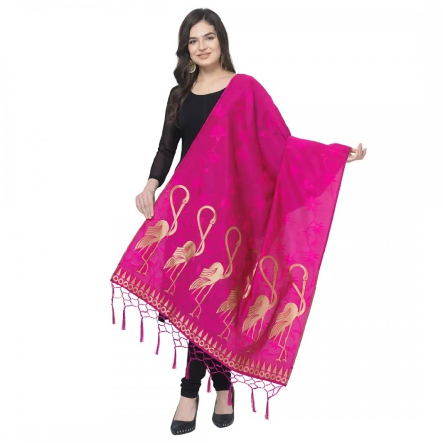 jacquard Woven Gold Women Dupatta