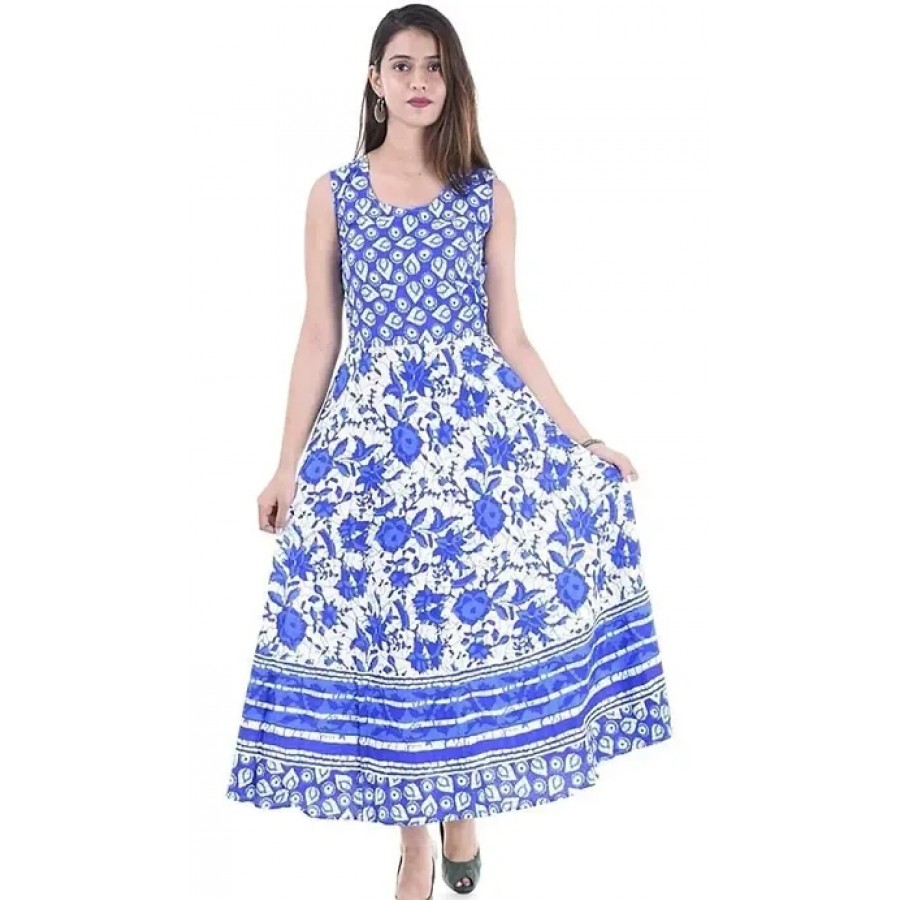 Classic Cotton Stitched Gown for Women