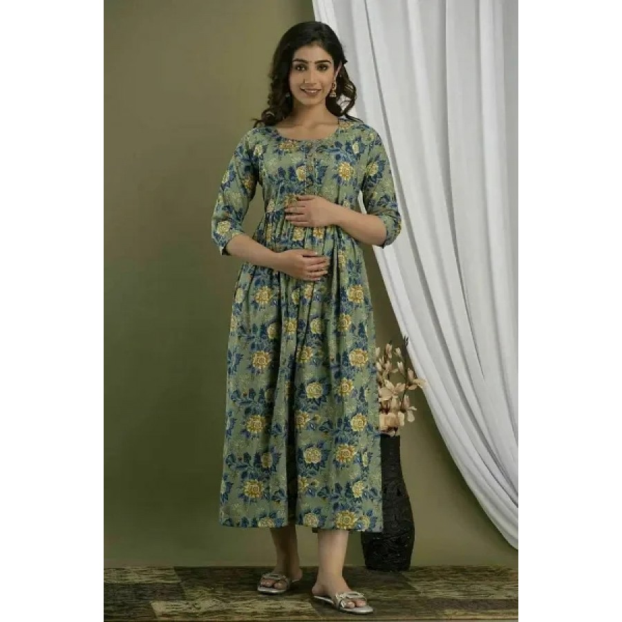 Classic  Rayon  Semi Stitched  Ethnic Gowns