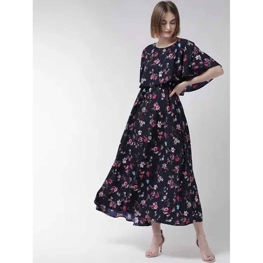 Crepe Printed Gown For Women's