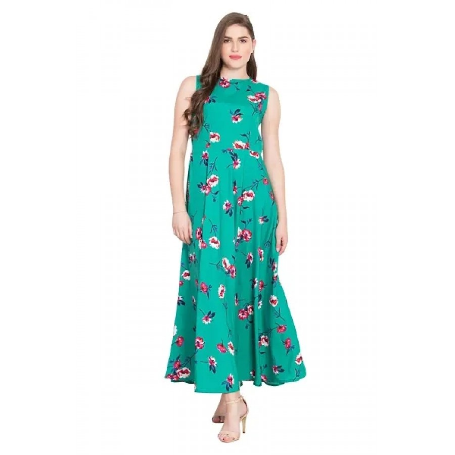 Crepe Printed Gown For Women's