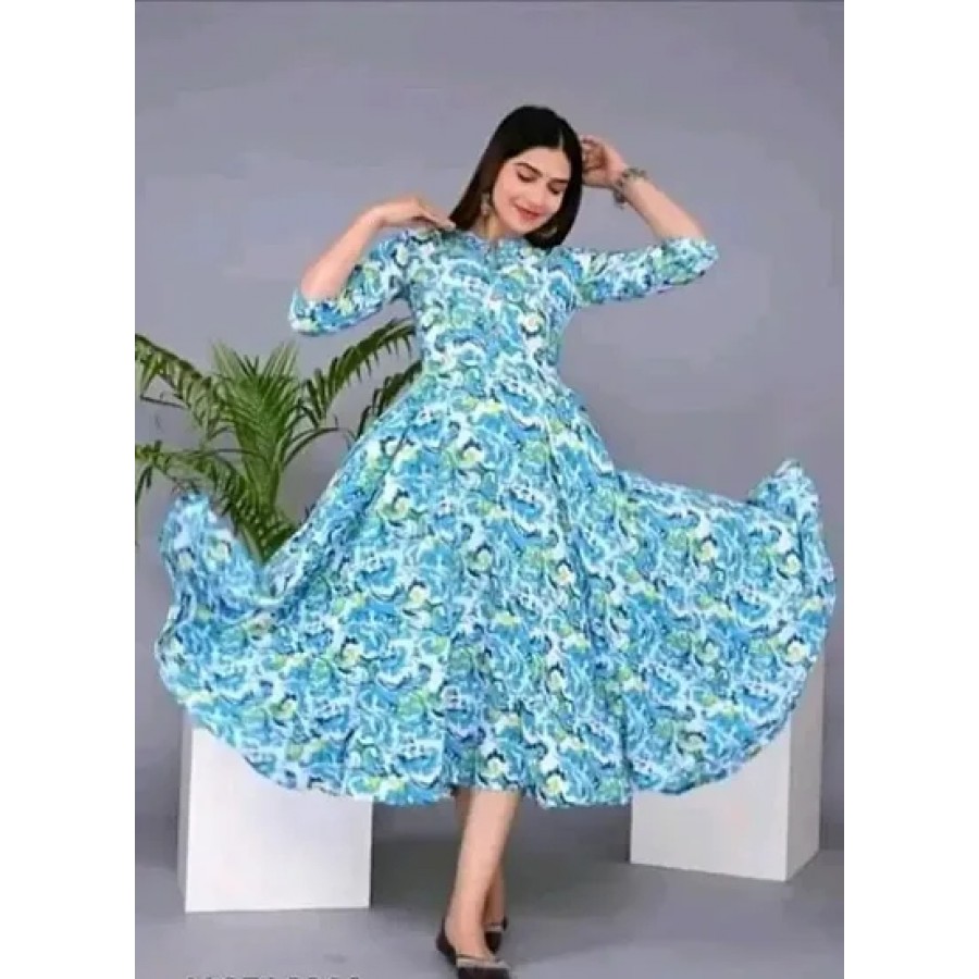 Fancy Cotton Gown For Women