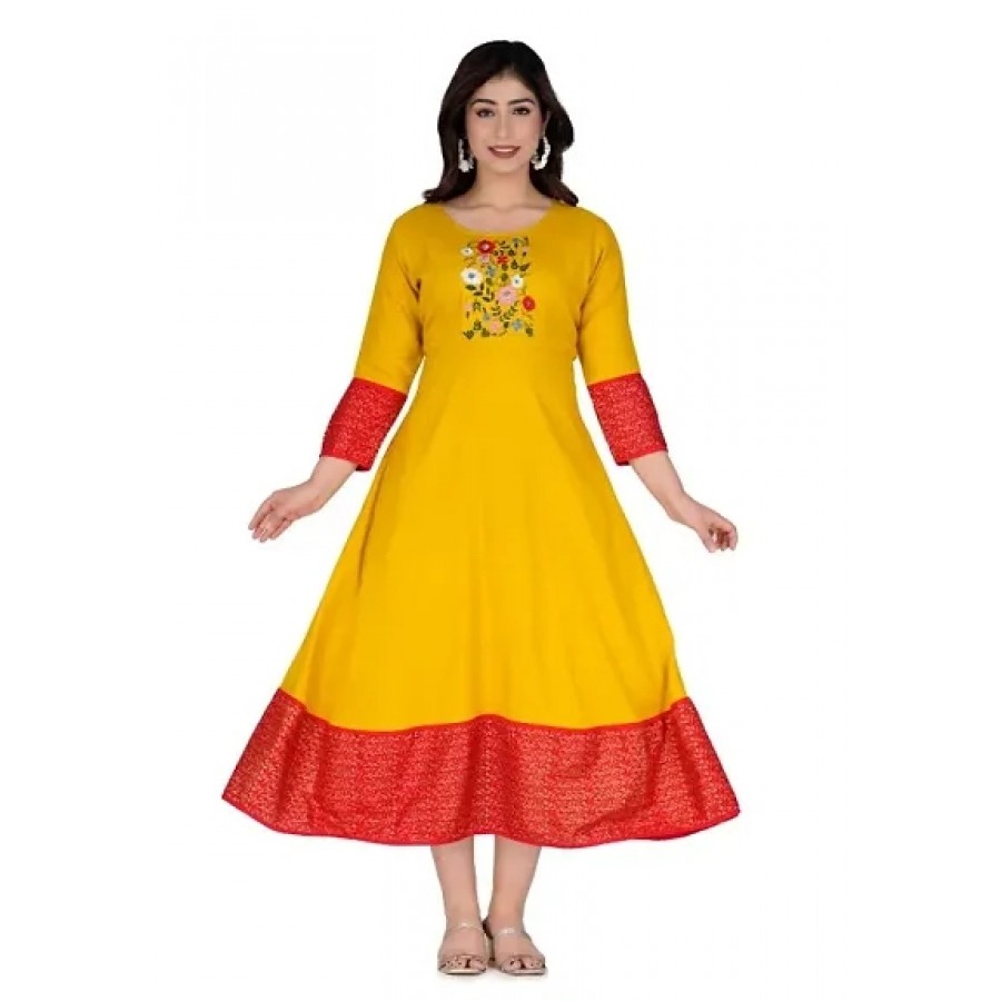 Fancy Viscose Rayon Ethnic Gowns For Women