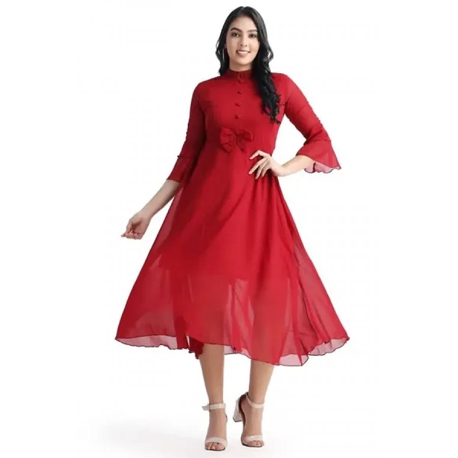 N  PG Gowns, Women Gowns, Latest Designed Women Dress Gown Printed Gowns for Women|| Maroon