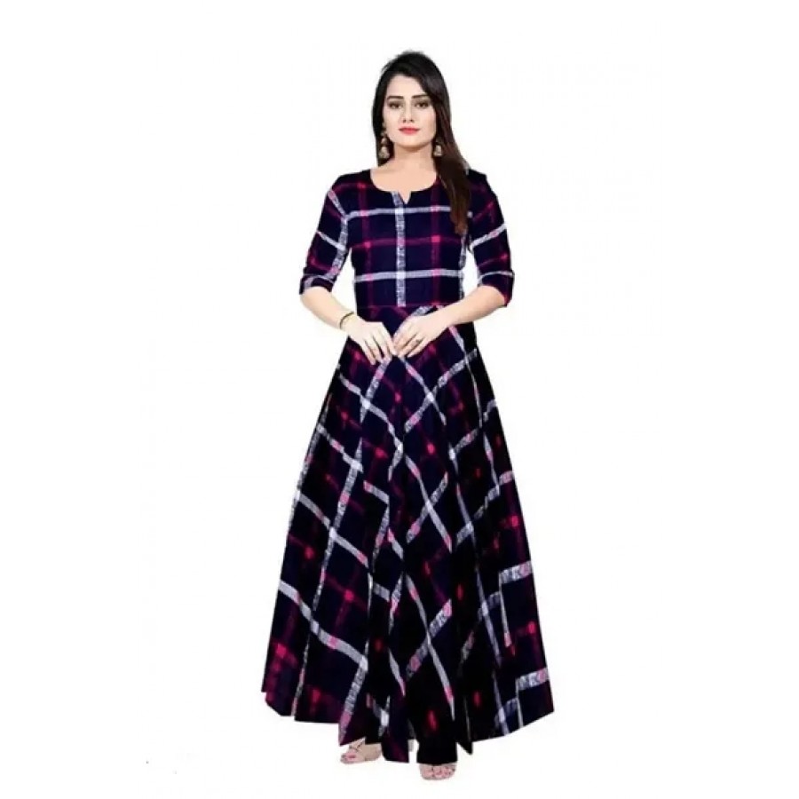 Rayon Printed Gown For Women