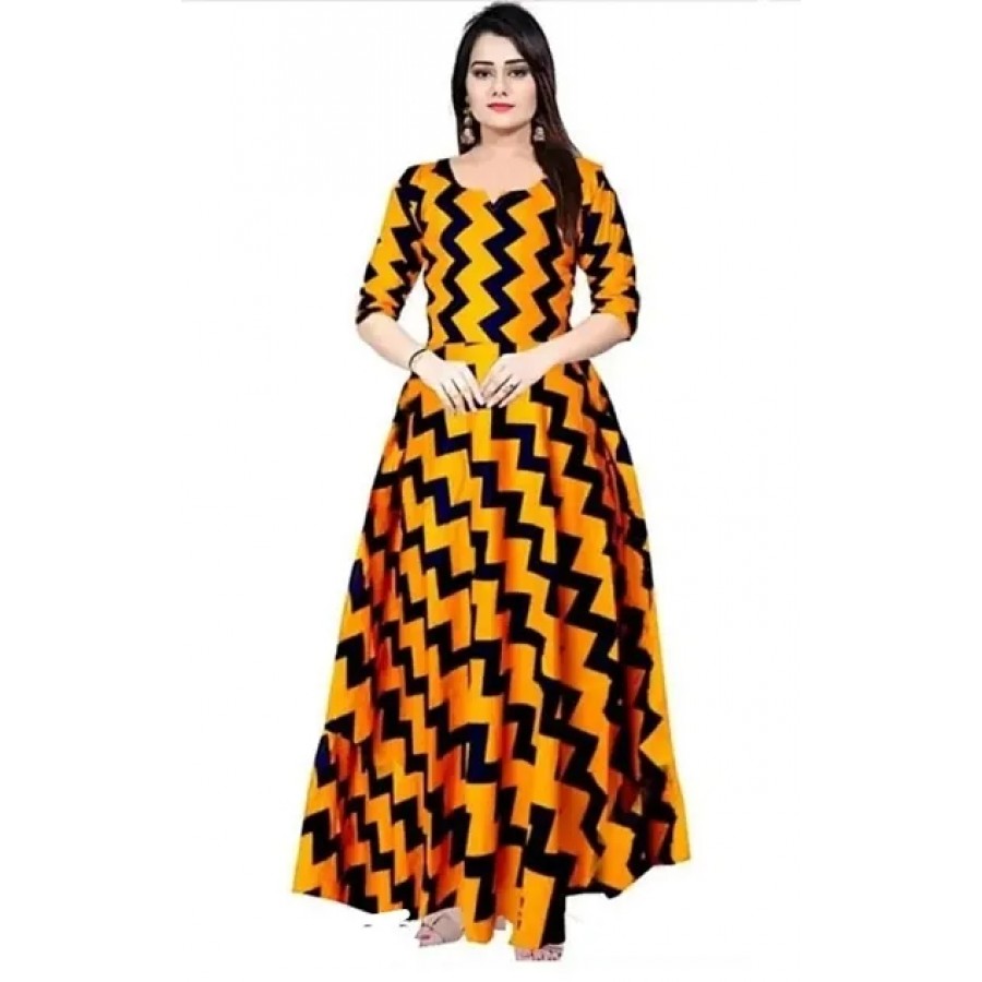 Rayon Printed Gown For Women