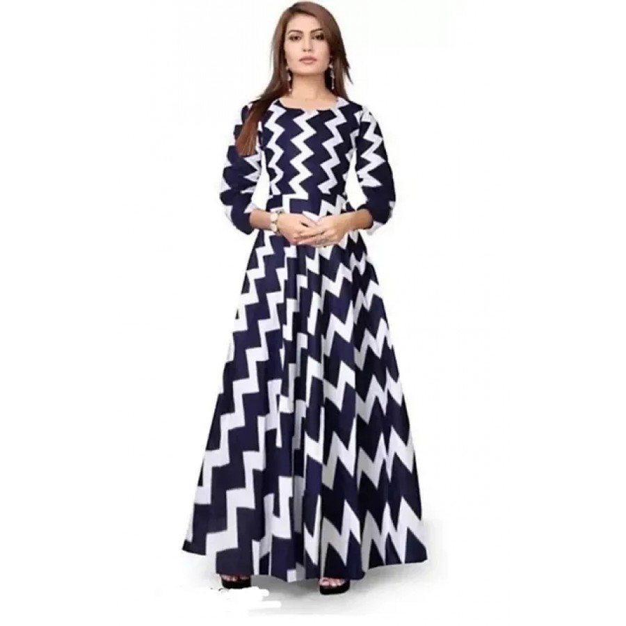 Rayon Printed Gown For Women