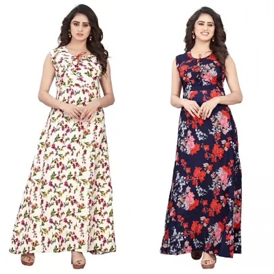 Stylish Crepe Printed Kurti - Pack of 2