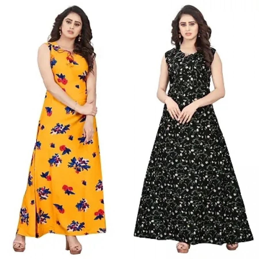 Stylish Crepe Printed Kurti - Pack of 2