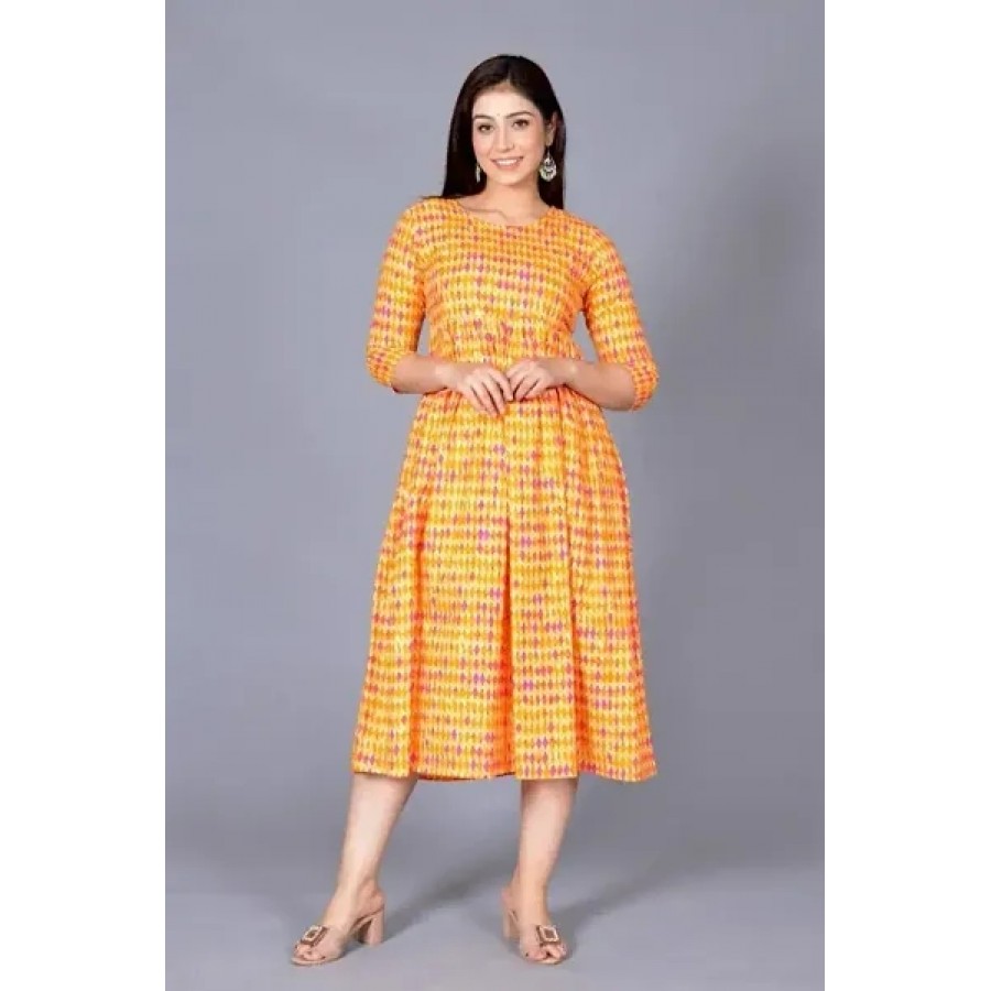 Stylish Fancy Cotton Ethnic Gown For Women