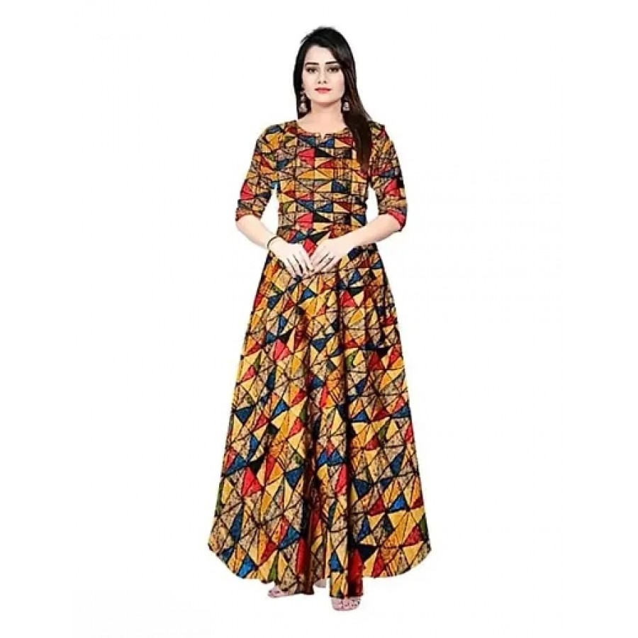 Stylish Rayon Printed Gown For Women