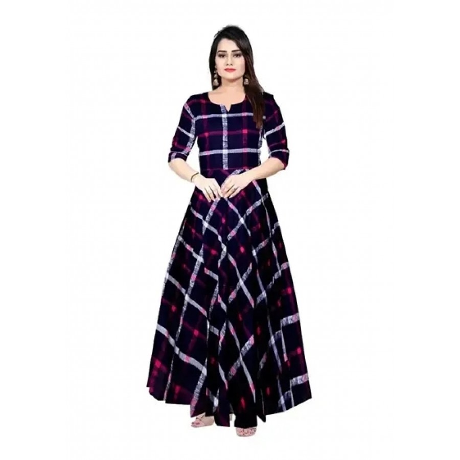 Stylish Rayon Printed Gown For Women