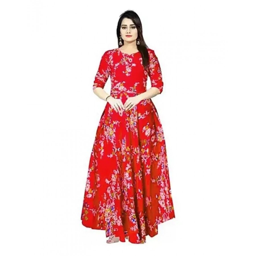 Stylish Rayon Printed Gown For Women