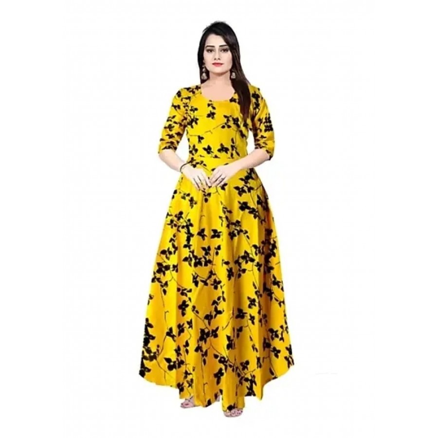 Stylish Rayon Printed Gown For Women