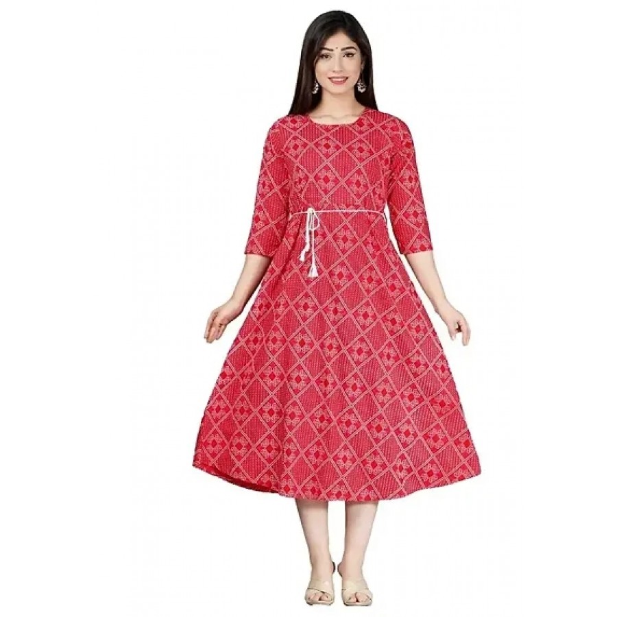 Stylish Rayon Printed Gown For Women