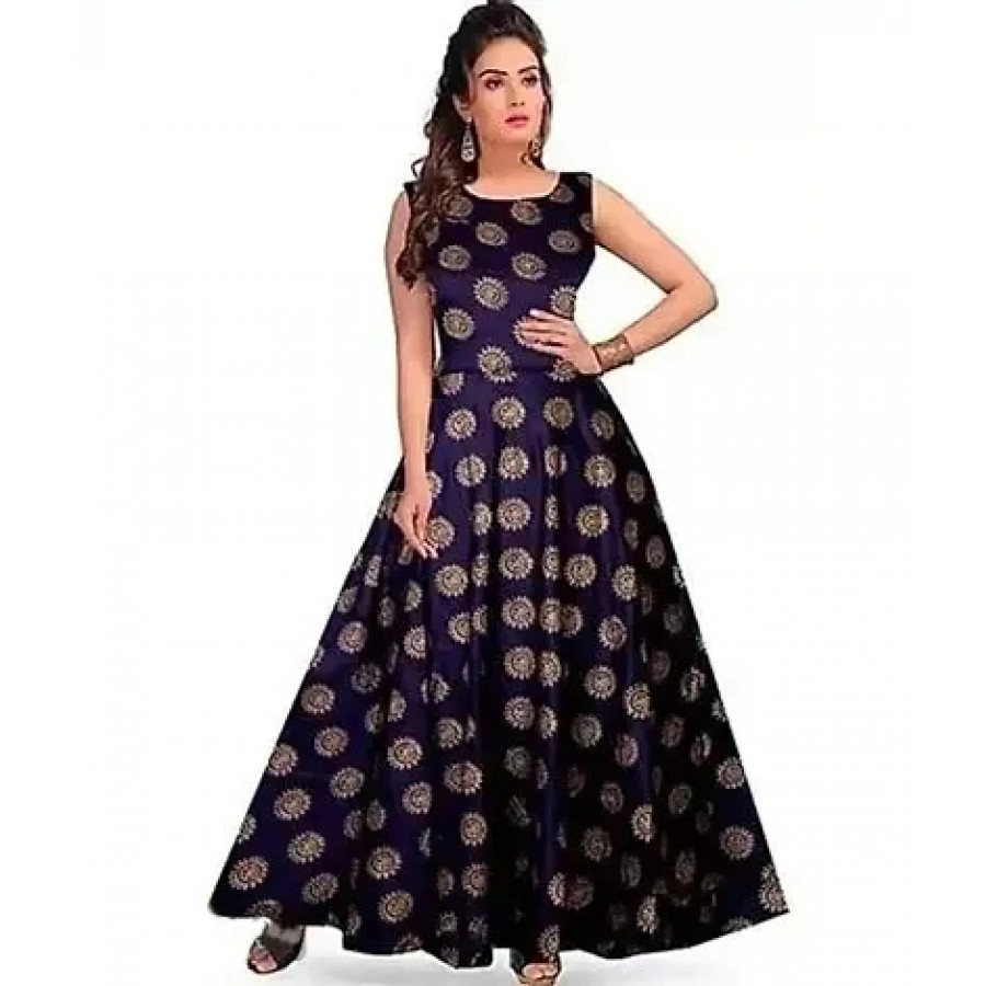 Stylish Rayon Printed Gown For Women