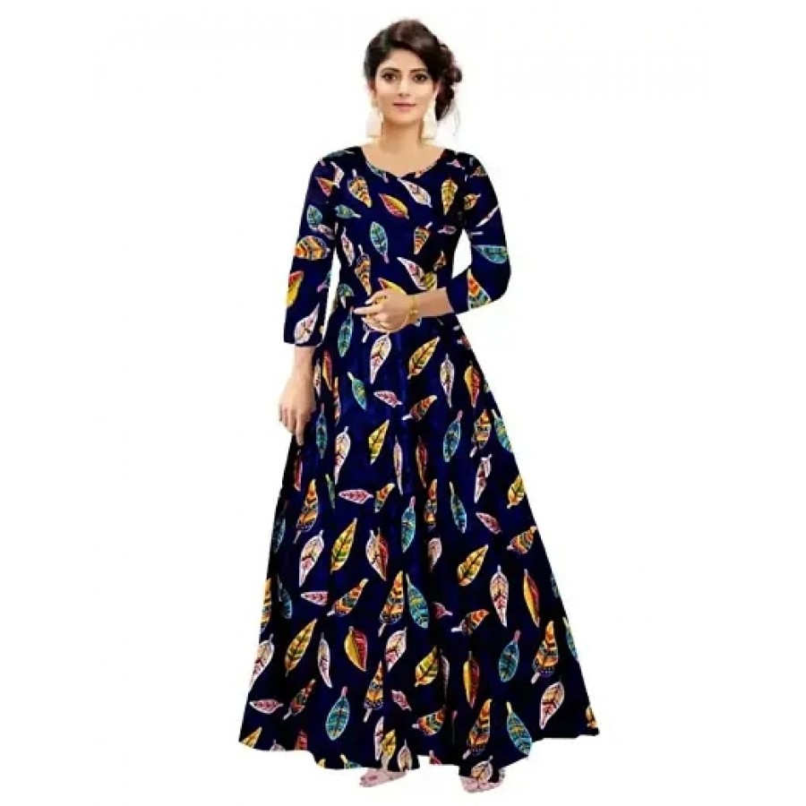 Stylish Rayon Printed Gown For Women