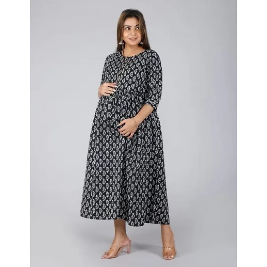 Women Cotton Ethnic Maternity Gowns