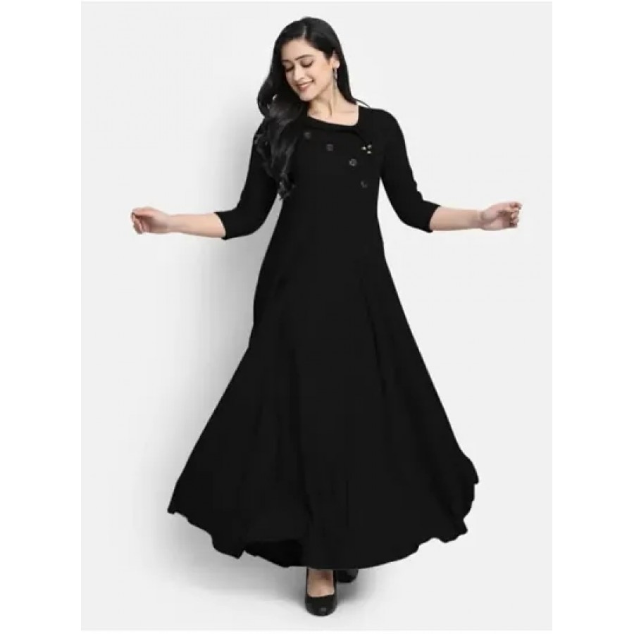 Women Solid Viscose Rayon Anarkali Kurta