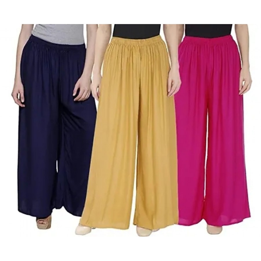 uner women rayon plazzo pants