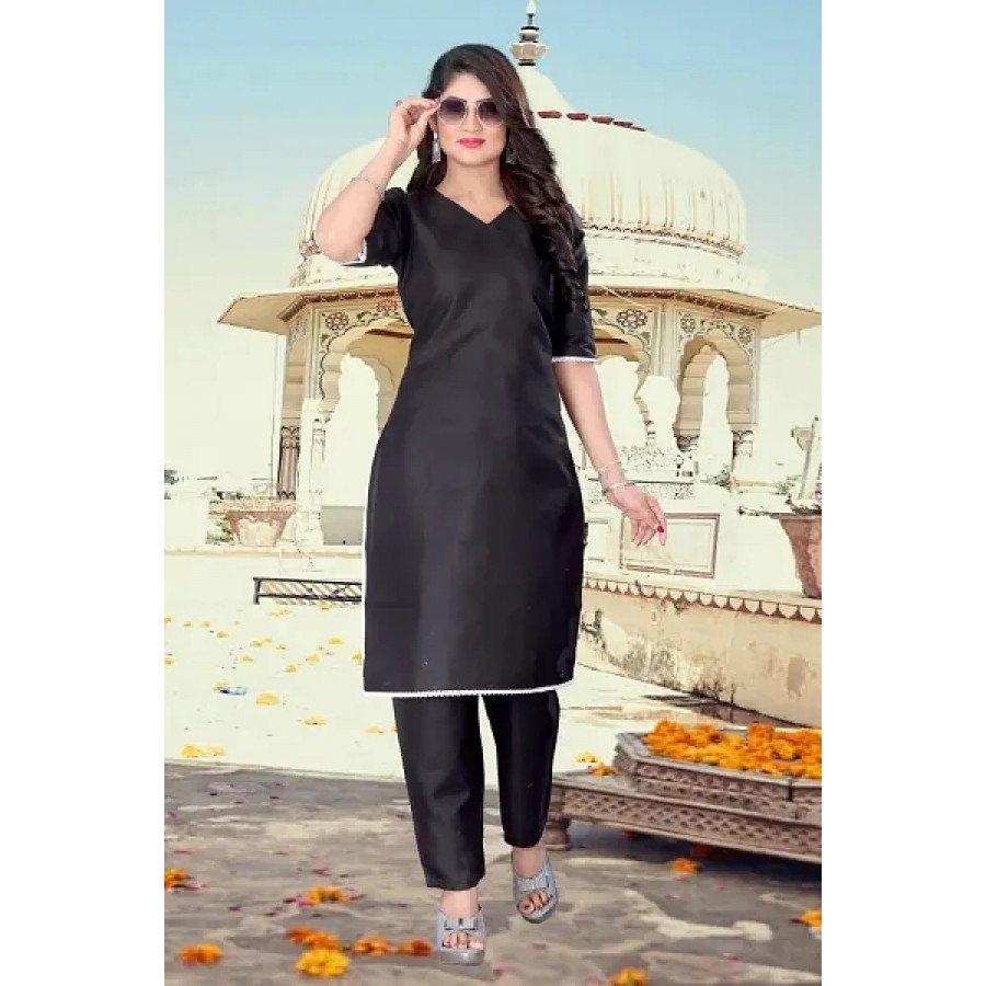 Trendy Kurta Set Black